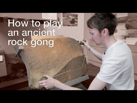 How to play an ancient rock gong