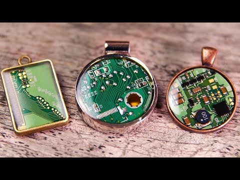 Circuit Board + Resin Jewelry