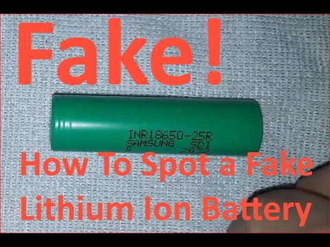 Fake Lithium Ion Batteries from eBay