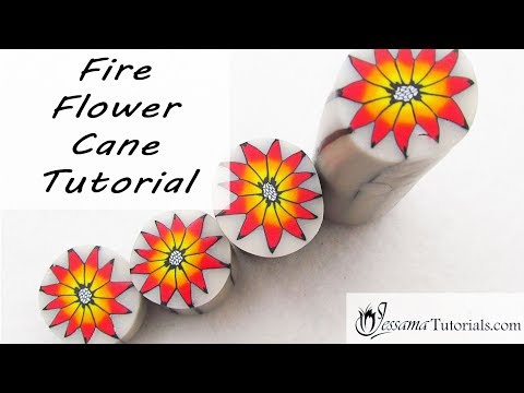 Polymer Clay Cane: Fire Flower Tutorial