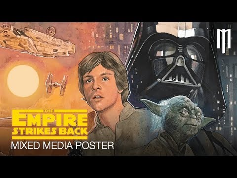 Empire Strikes Back Painted Movie Poster Process