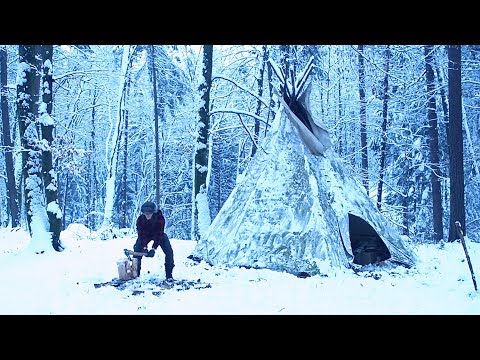 Solo Winter Overnighter In A Tepee