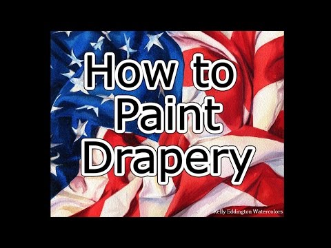 How to Paint Drapery - American Flag