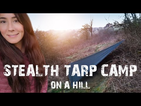 Stealth Tarp Wild Camping On A Hill Solo | + Bonus Hill-Sliding & Gear-Wrecking Fun | Rab Ascent 900