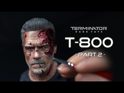 'T-800' Sculpture Timelapse = Terminator Dark Fate = ( Part 2 )