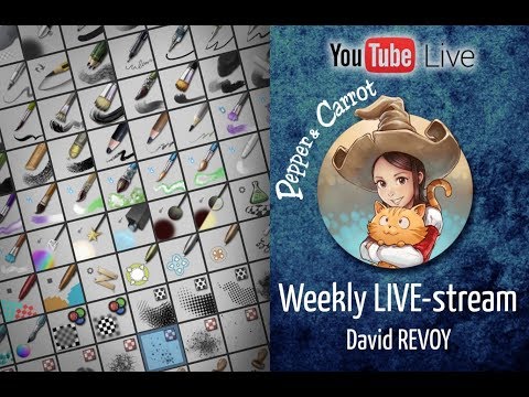 David Revoy Live Stream: Krita 4.0 brushes