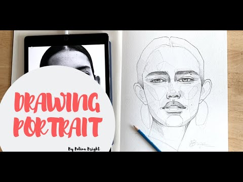 HOW TO draw a portrait in Polina Bright signature portrait style