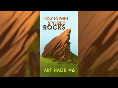 ART HACK 6 - How To Paint STYLIZED ROCKS