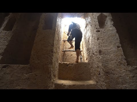 Two Girls Build Secret Hidden Tunnel Underground