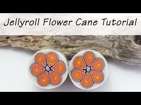 Polymer Clay Cane: Jellyroll Flower Cane Tutorial