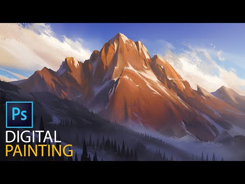 Winter Mountain: Complete Digital Painting Process