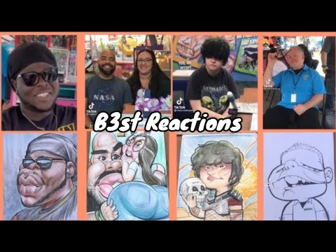 DRAWING FUNNY CARICATURES OF PEOPLE | B3ST REACTIONS [Pt. 1]