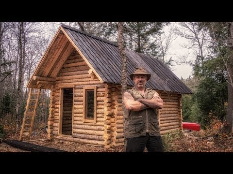 Man Builds Off Grid Log Cabin Alone in the Canadian Wilderness