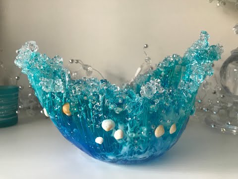 Caribbean Wave Resin Bowl