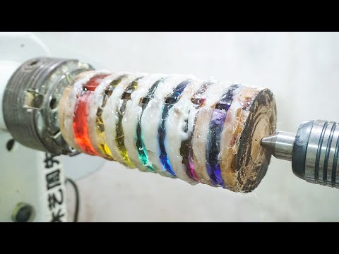 Woodturning - Rainbow night light