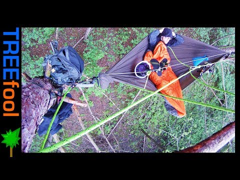 Aerial Stealth Camping in a Public Park ----- Hammocking in MN