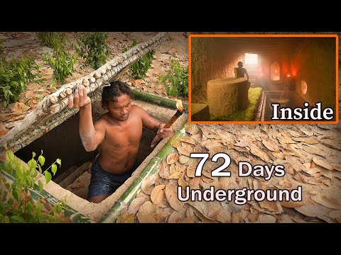 72 Days In Jungle & Building Hidden House - Full Video